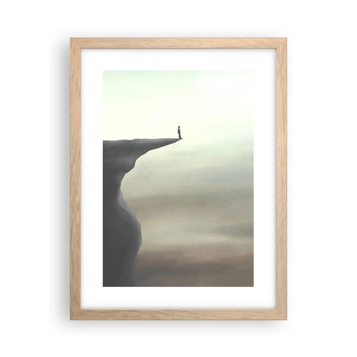 Poster in cornice rovere chiaro - Certamente verso l'alto! - 30x40 cm