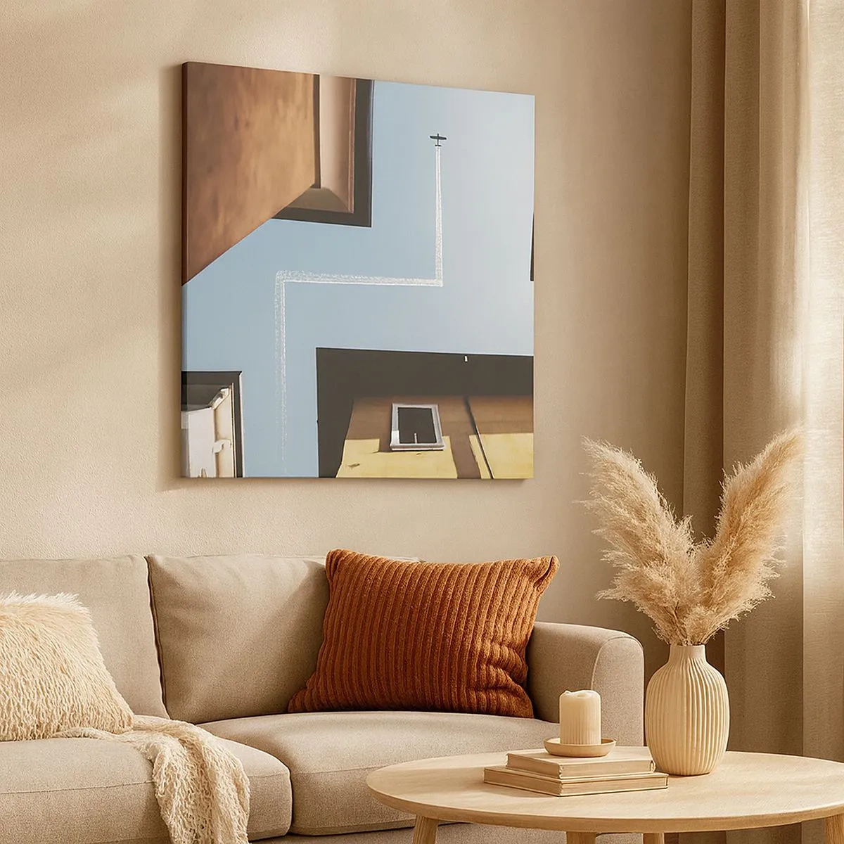 Quadro su tela - Stampe su Tela - Sopra il labirinto urbano - 30x30 cm