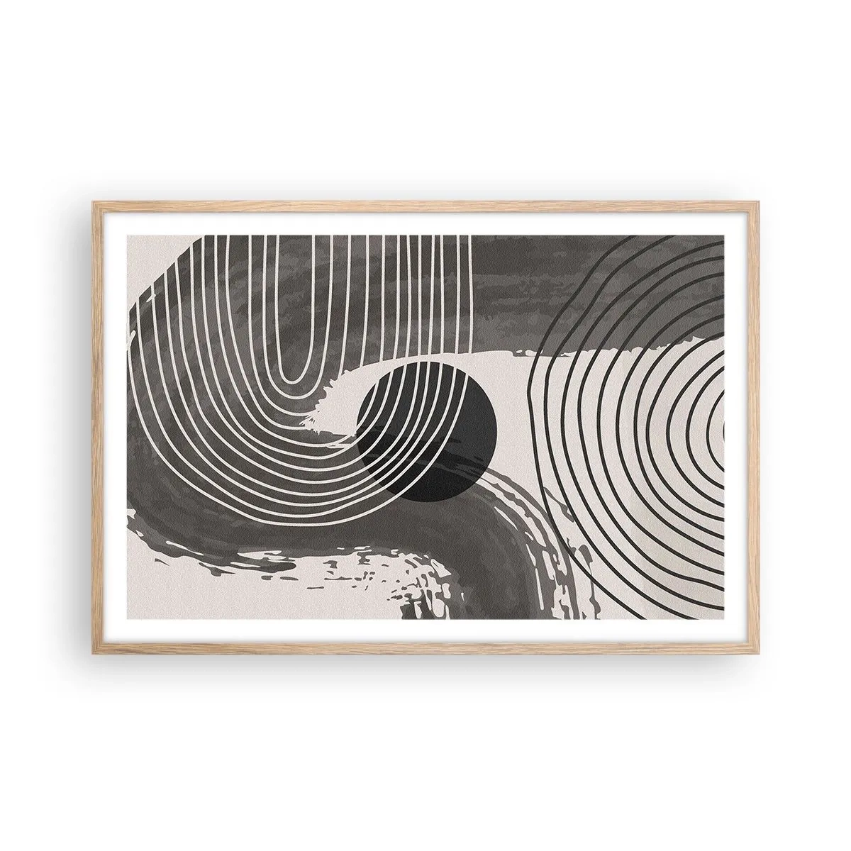 Poster in cornice rovere chiaro - L'ovale vittorioso - 91x61 cm