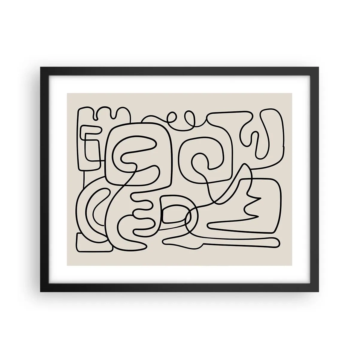 Poster in cornice nera - Segui il percorso - 50x40 cm