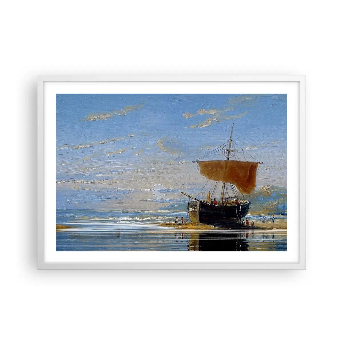 Poster in cornice bianca - Acqua, terra, aria - 70x50 cm