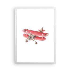 Poster in cornice bianca - Pronto a volare alto - 50x70 cm