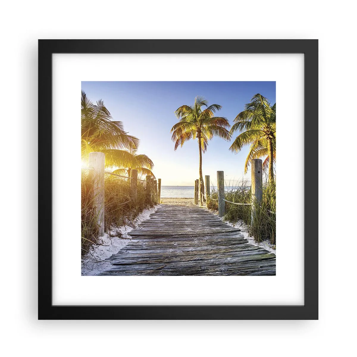 Poster in cornice nera - Dritto in paradiso - 30x30 cm