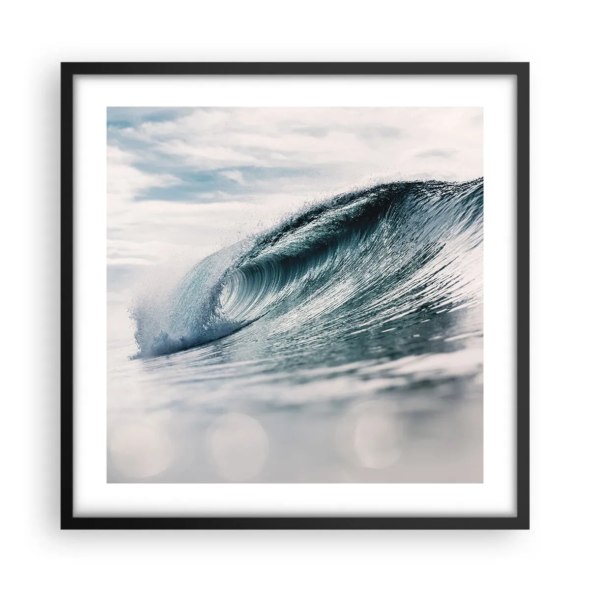 Poster in cornice nera - Cima d'acqua - 50x50 cm