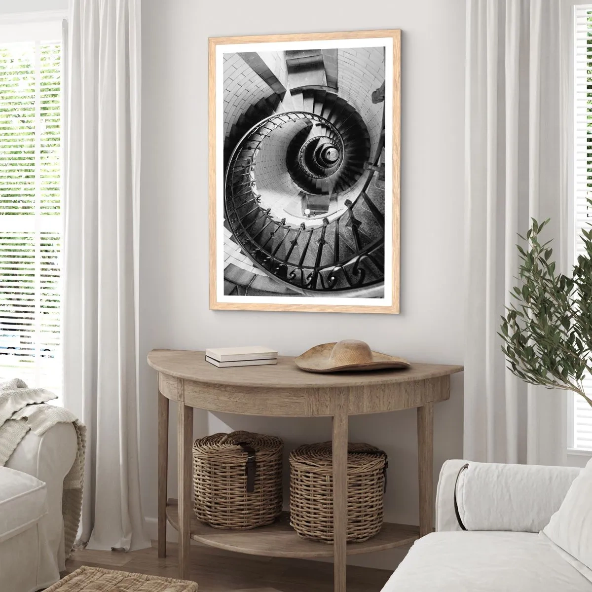 Poster in cornice rovere chiaro - Ancora più in alto - 61x91 cm