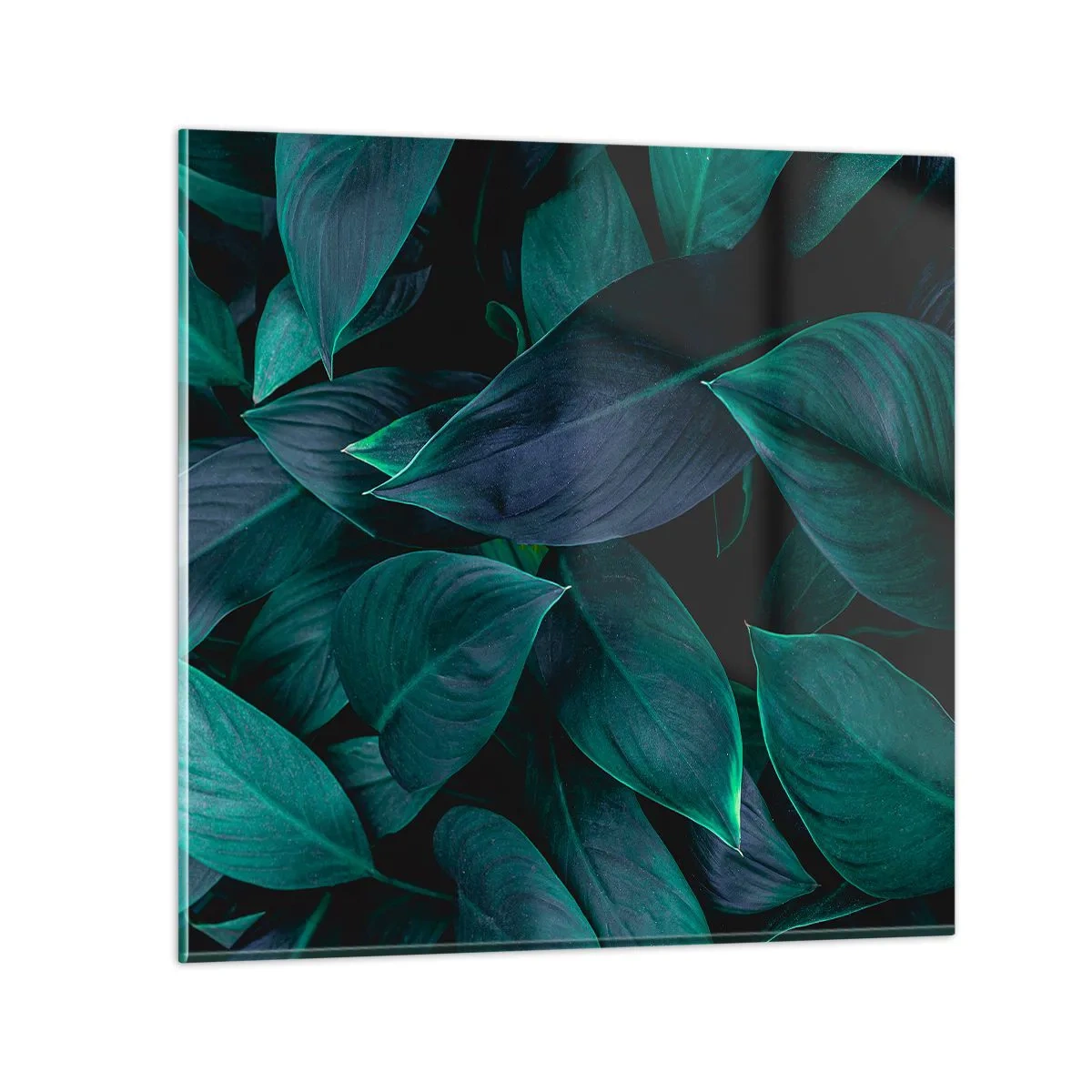 Quadro su vetro - Il verde puro - 30x30 cm