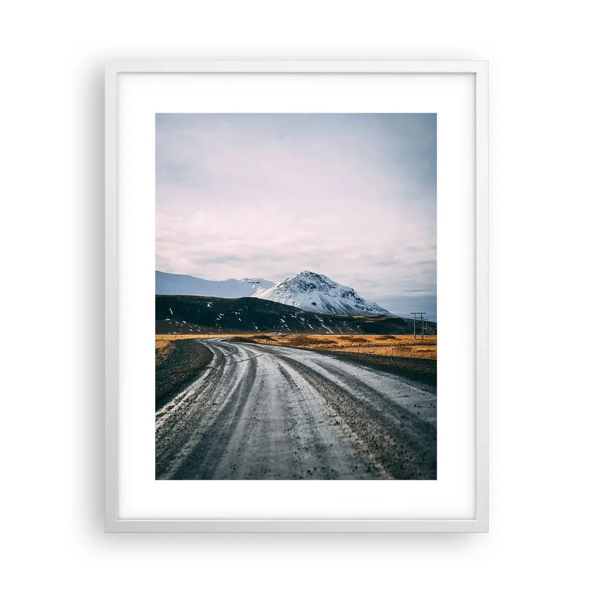 Poster in cornice bianca - Nel clima dell'Islanda - 40x50 cm