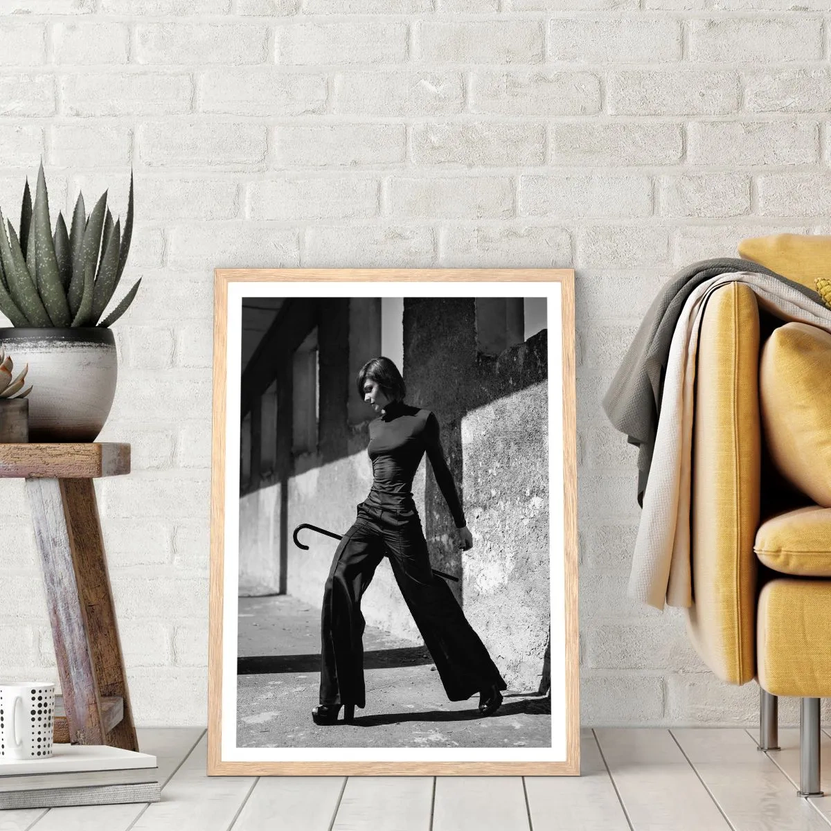 Poster in cornice rovere chiaro - Eleganza cittadina - 61x91 cm