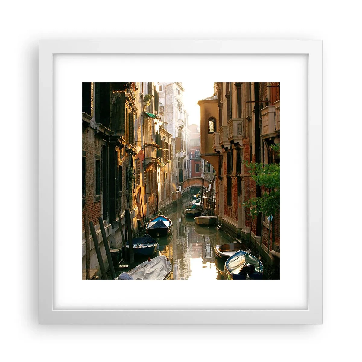 Poster in cornice bianca - Un angolo di Venezia - 30x30 cm