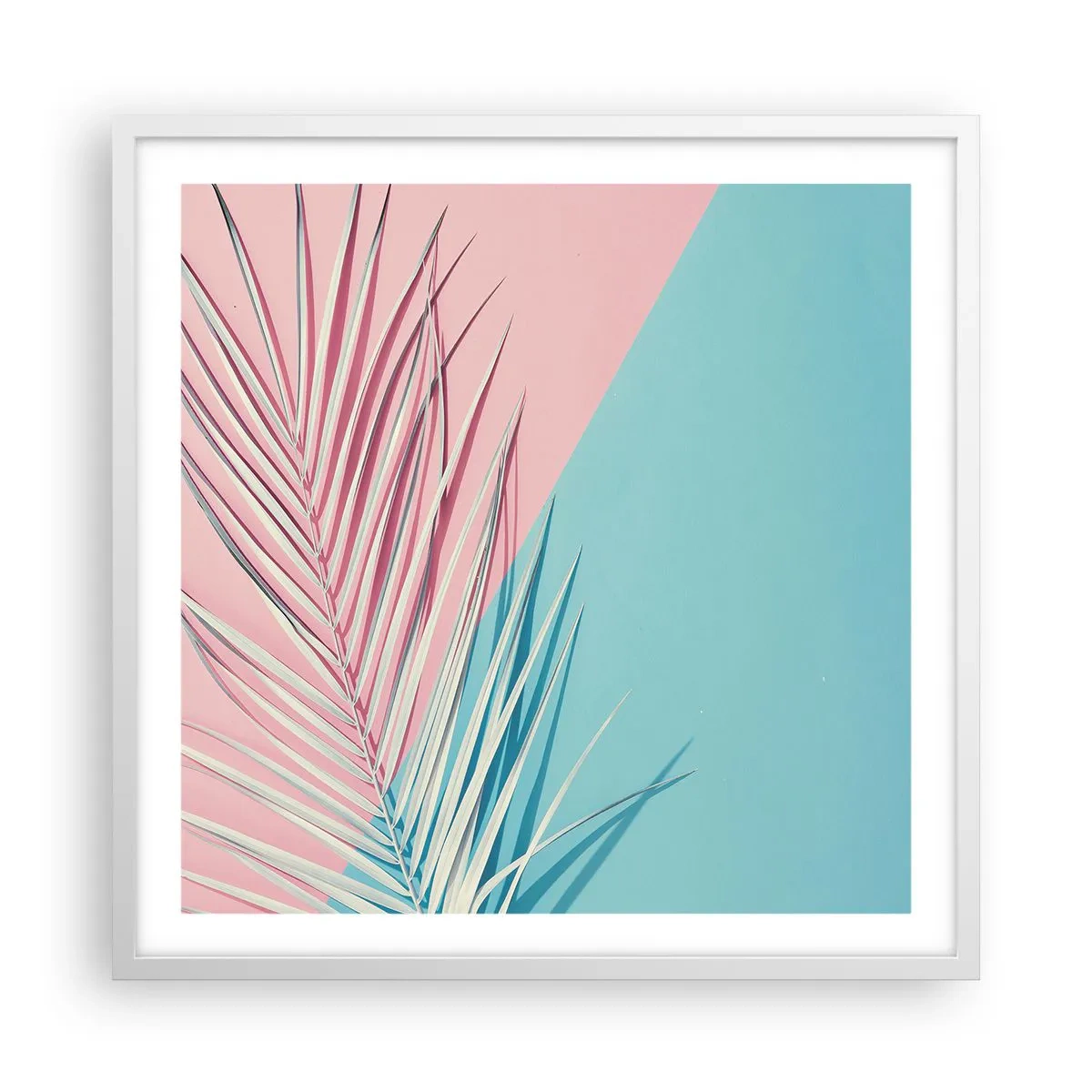 Poster in cornice bianca - Impressione tropicale - 60x60 cm