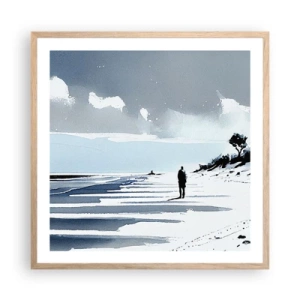 Poster in cornice rovere chiaro - Solo con se stesso - 60x60 cm