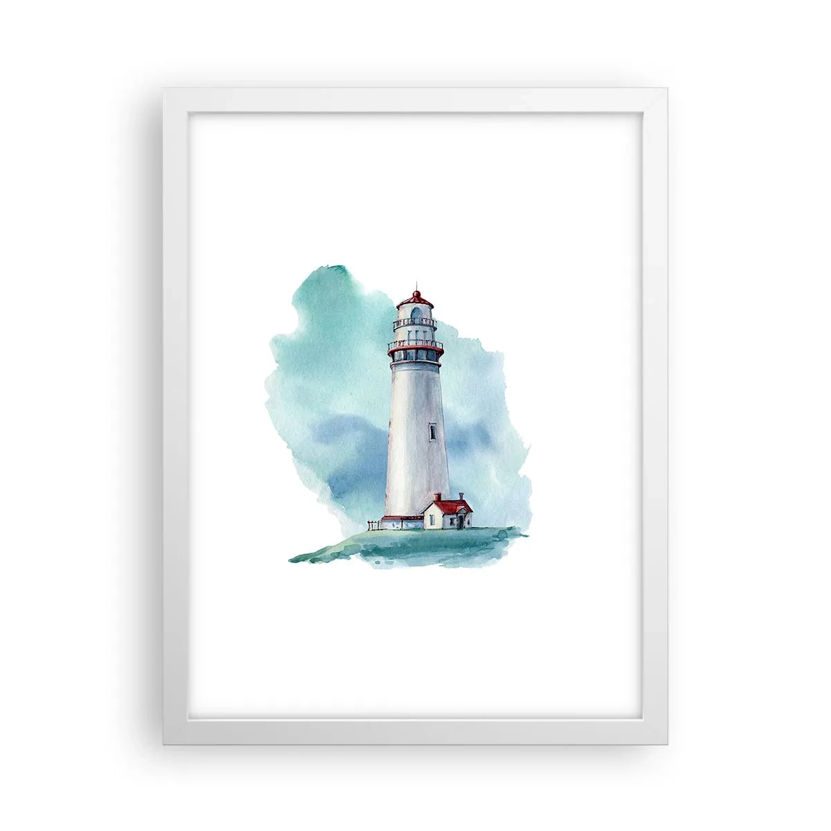 Poster in cornice bianca - Il mite amico del blu - 30x40 cm