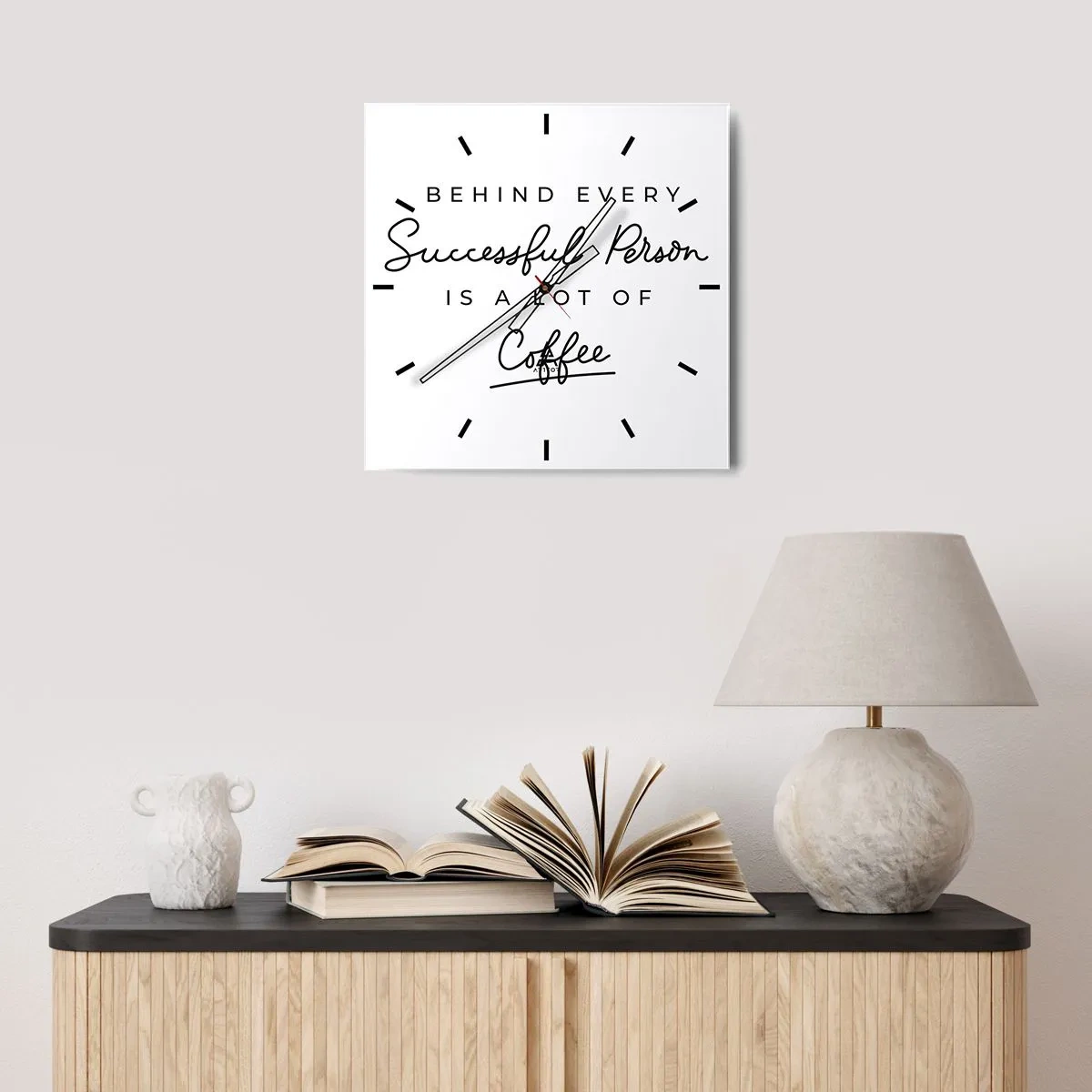 Orologio da parete - Orologio in Vetro - Il segreto del successo - 40x40 cm