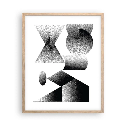 Poster in cornice rovere chiaro - Angoli e ovali - 40x50 cm