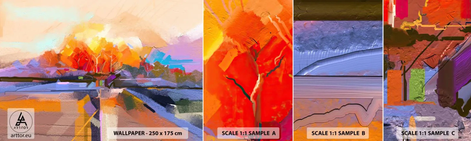 Campione Di Fotomurale Standard Eco - Si è fatto autunno - Paesaggio, Pezzo, Natura - 100x30 cm