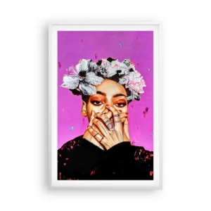 Poster in cornice bianca - Un po' folle - 61x91 cm