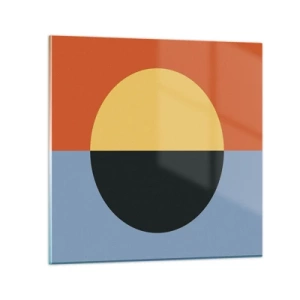 Quadro su vetro - Composizione di caldo e freddo - 30x30 cm