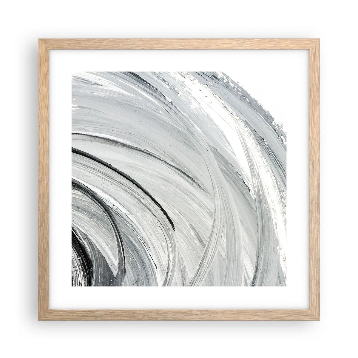 Poster in cornice rovere chiaro - Composizione orbitale - 40x40 cm