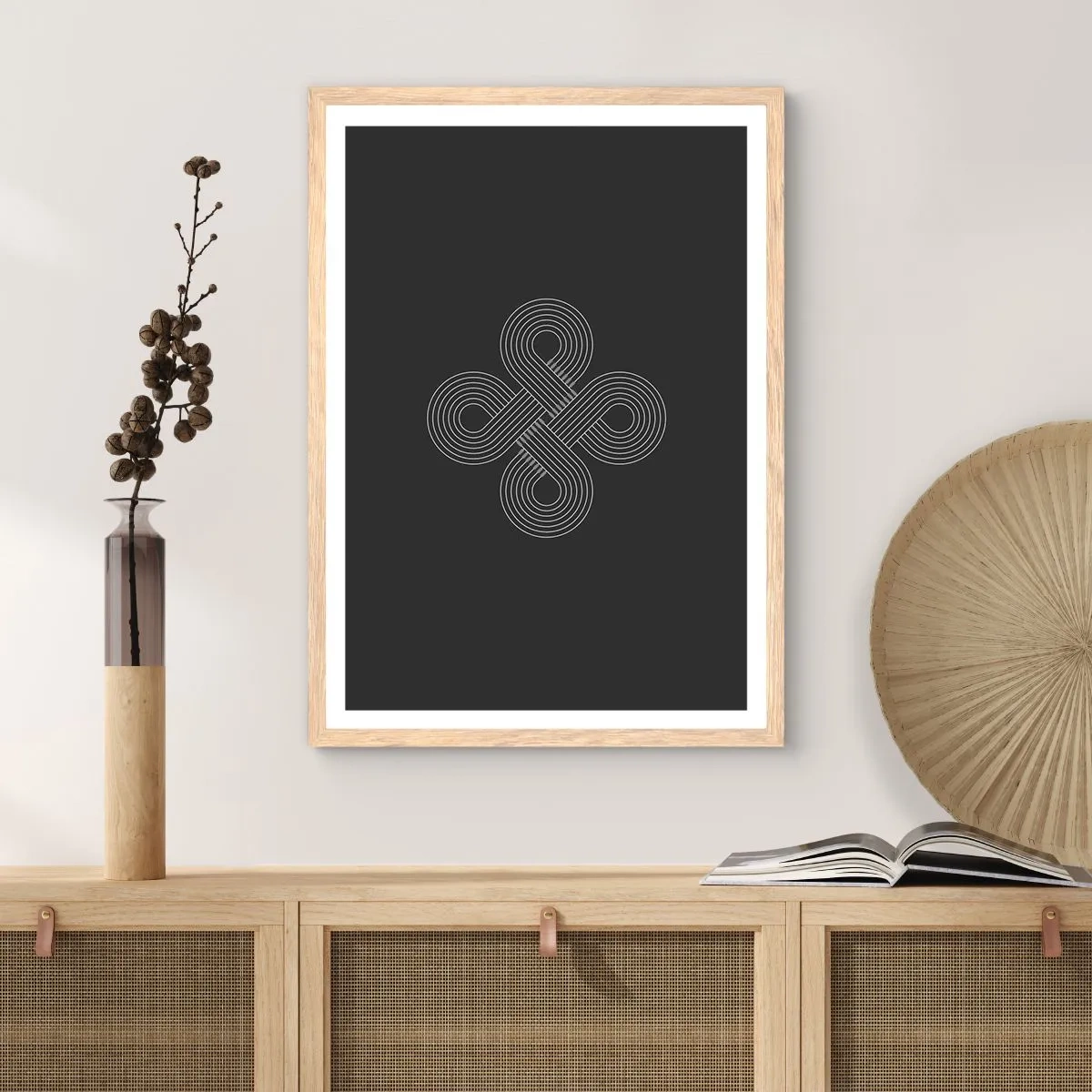 Poster in cornice rovere chiaro - Nello spirito celtico - 61x91 cm