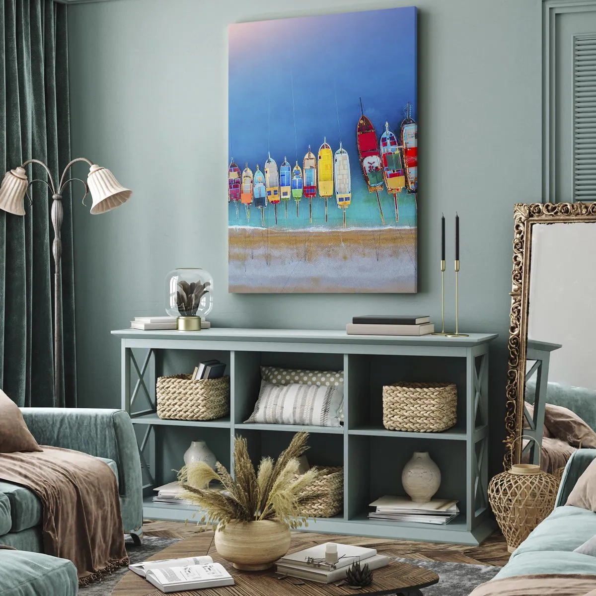 Quadro su tela - Stampe su Tela - A volo d'uccello - 65x120 cm