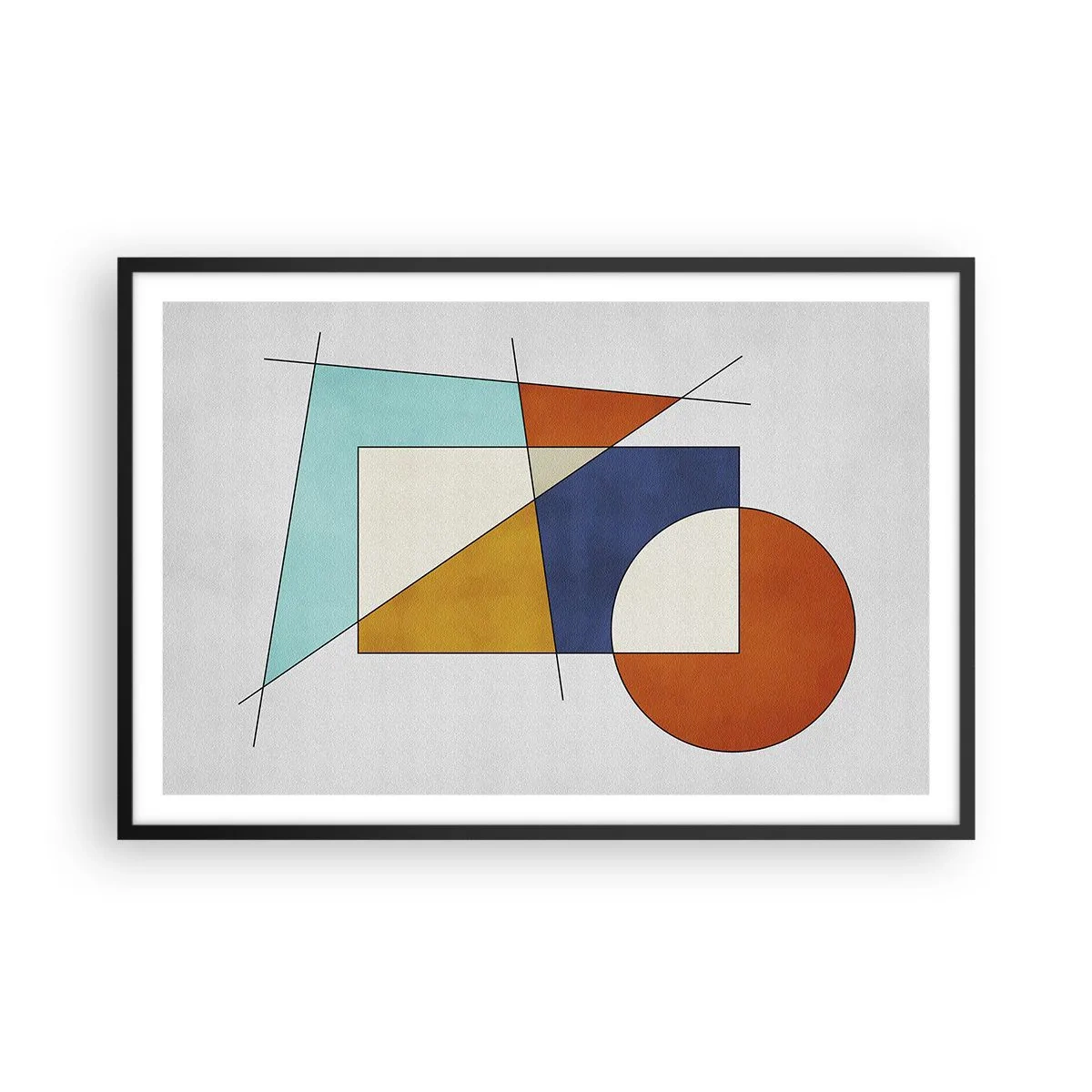 Poster in cornice nera - Astrazione: gioco modernista - 91x61 cm