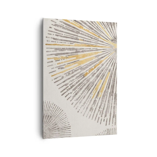 Quadro su tela - Stampe su Tela - Motivo astratto a forma di raggio - 70x100cm - La bellezza dei raggi - Decorazione murale moderna per soggiorno e camera da letto ARTTOR