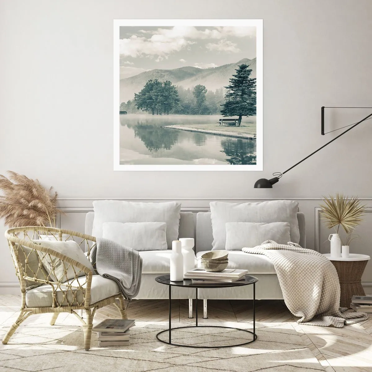 Poster - Il lago dorme ancora - 60x60 cm