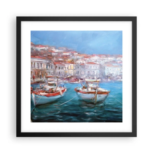 Poster in cornice nera - Golfo italiano - 40x40 cm