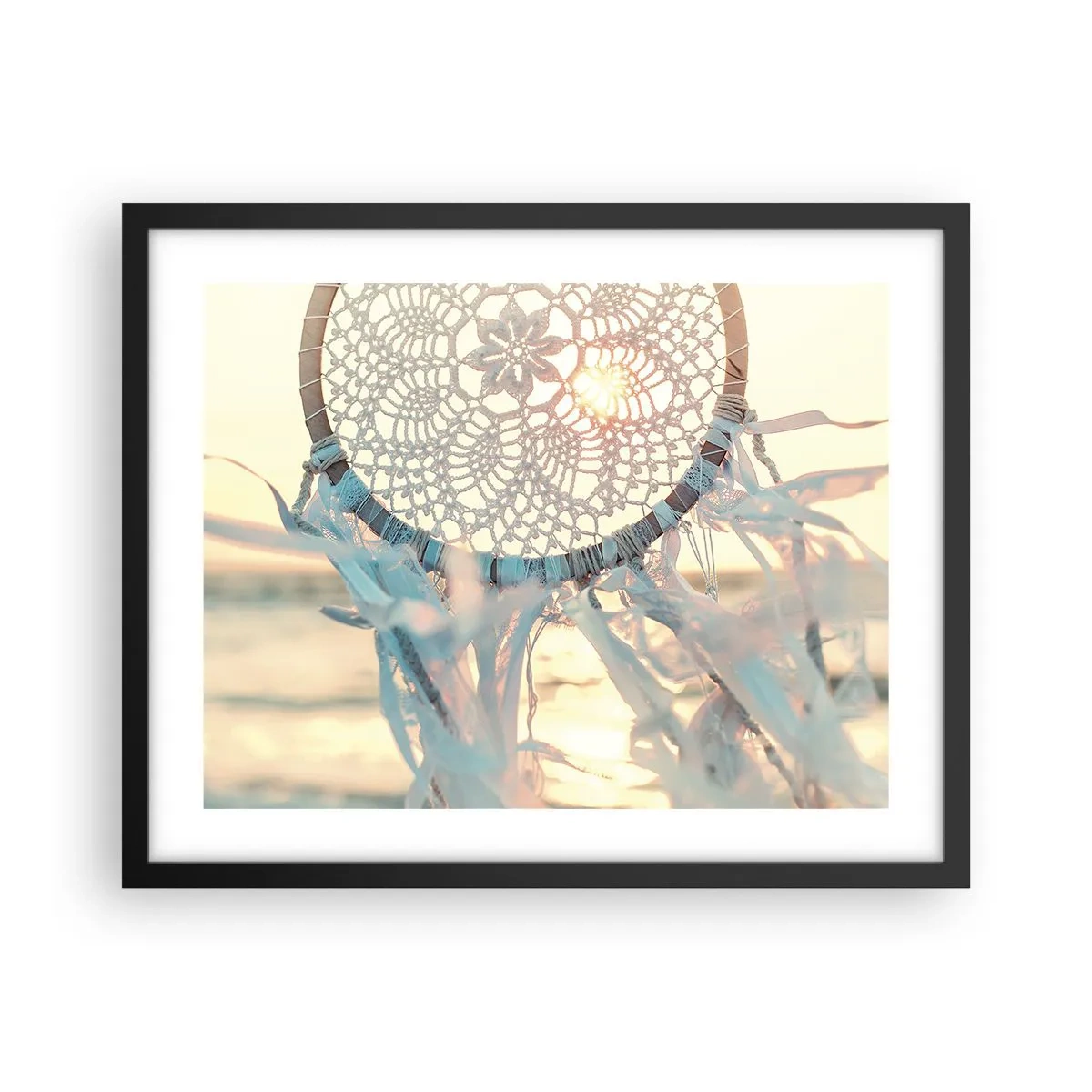 Poster in cornice nera - Totem di pizzo - 50x40 cm
