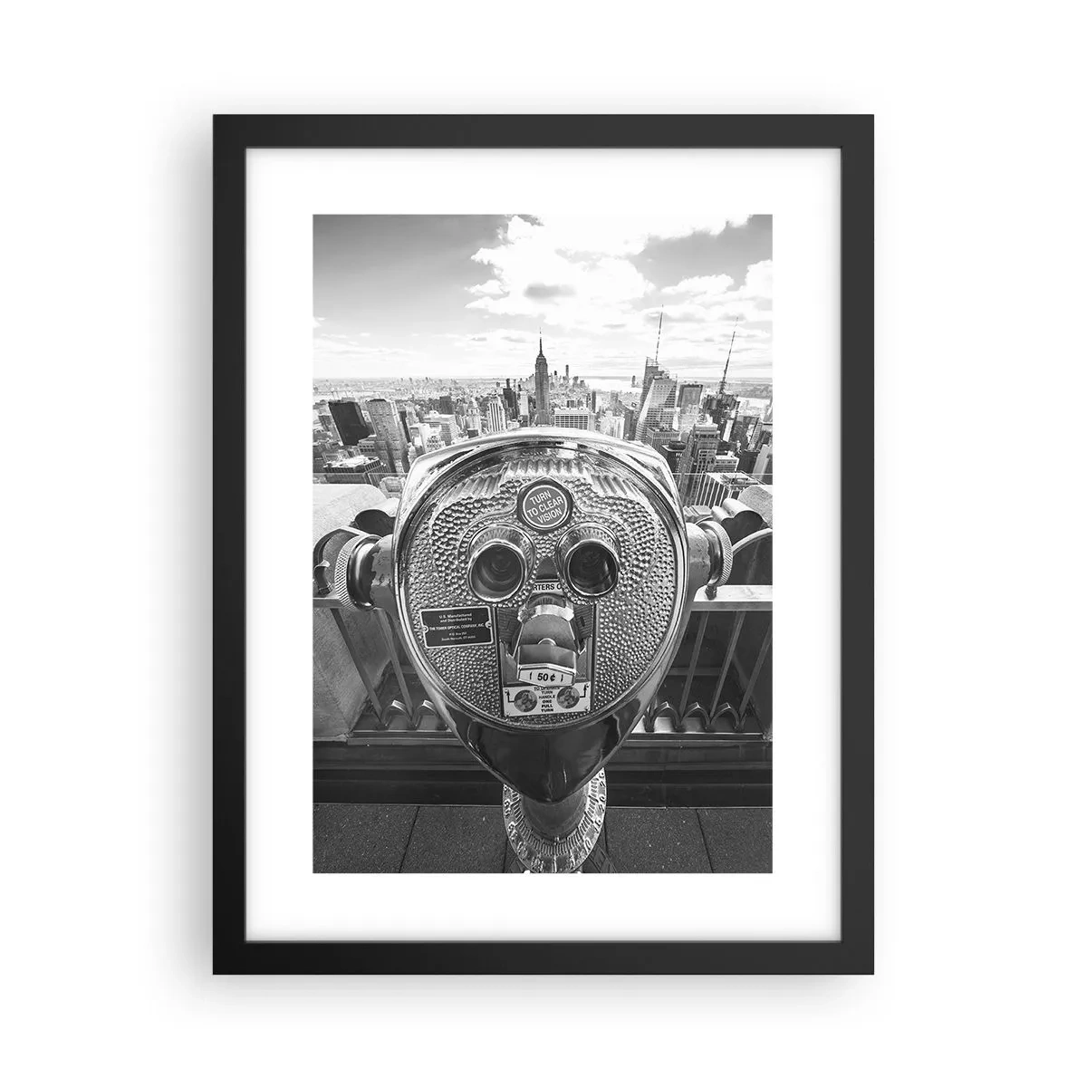 Poster in cornice nera - Il centro del mondo - 30x40 cm