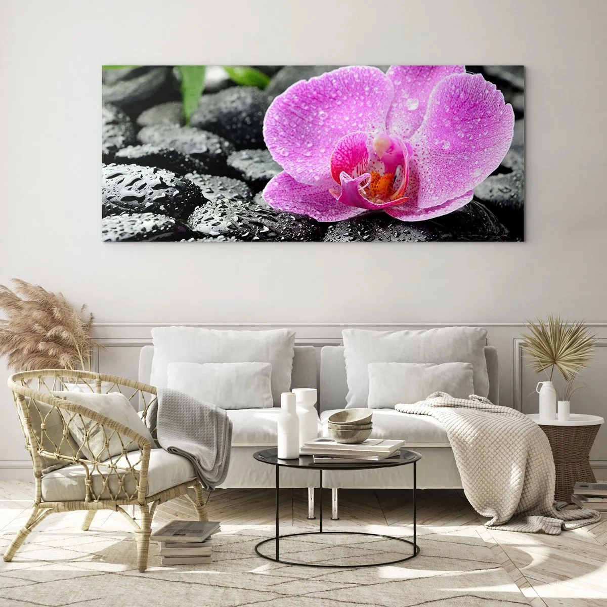 Quadro su vetro - Come un cuore aperto - 90x30 cm