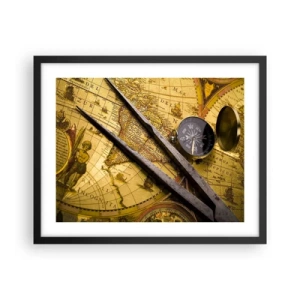 Poster in cornice nera - Dove sono questi tesori? - 50x40 cm