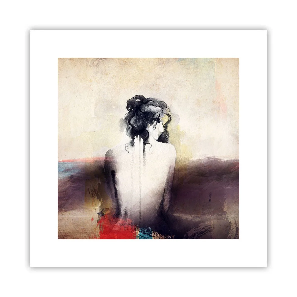 Poster - Linee miti, forme ovali - 30x30 cm