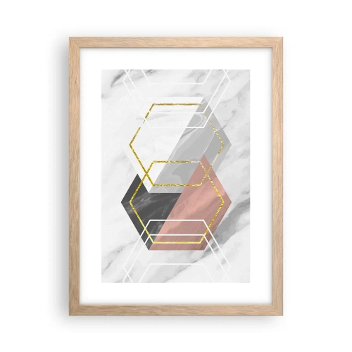 Poster in cornice rovere chiaro - Composizione a catena - 30x40 cm