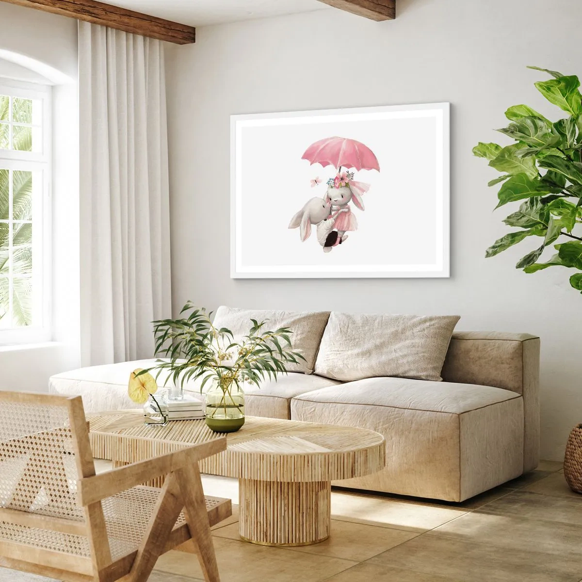 Poster in cornice bianca - Questo è proprio amore - 50x40 cm