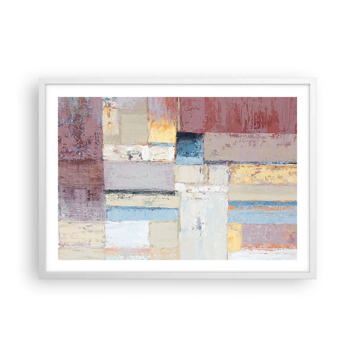 Poster in cornice bianca - La pace della geometria - 70x50 cm