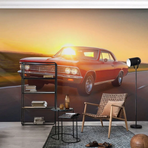 Fotomurali Autoadesivo Deluxe Sticker - Il desiderio è di colore rosso - Auto, Viaggio, Vintage ▾ - 200x140 cm