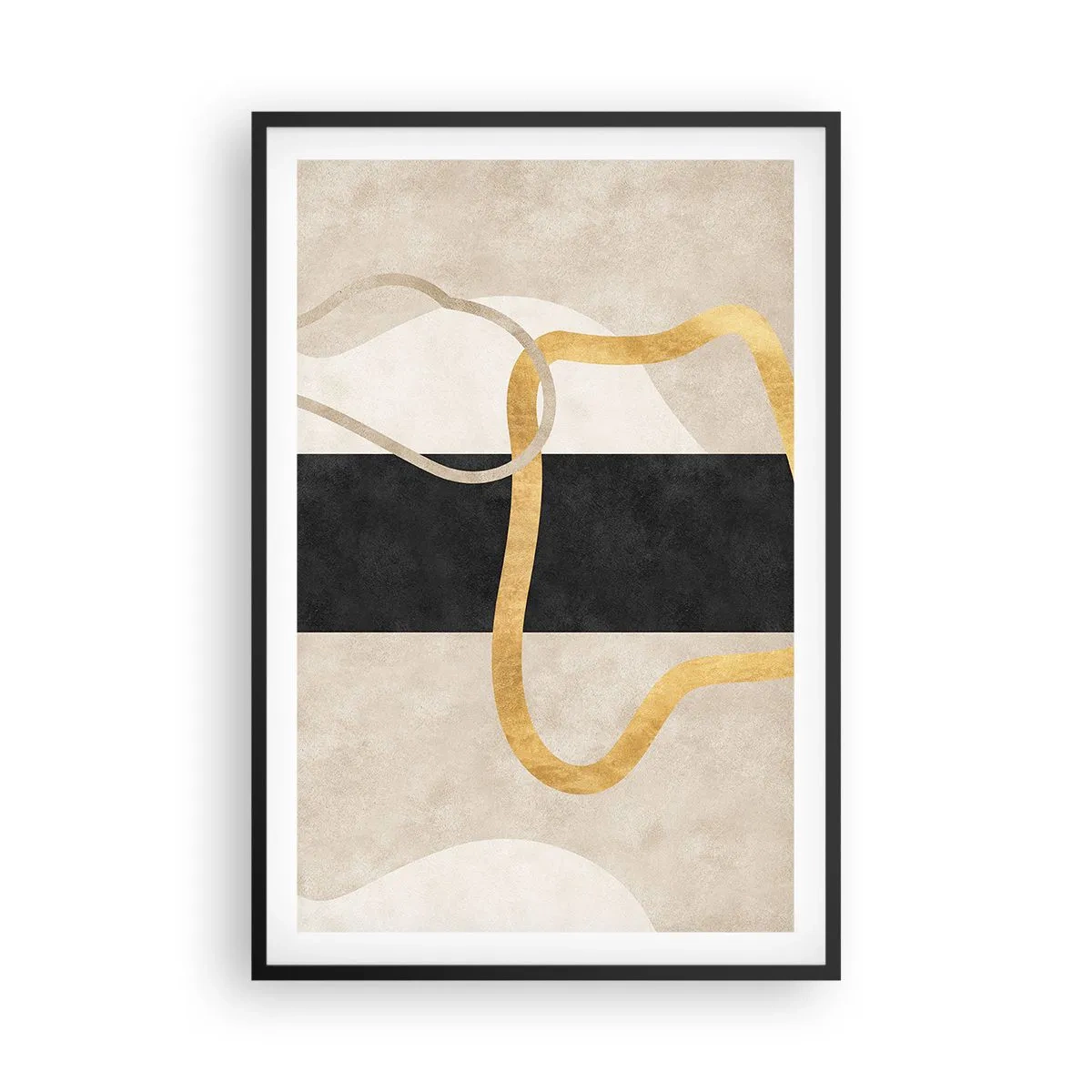 Poster in cornice nera - Forme intrecciate - 61x91 cm
