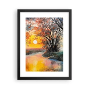 Poster in cornice nera - Atmosfera autunnale - 30x40 cm