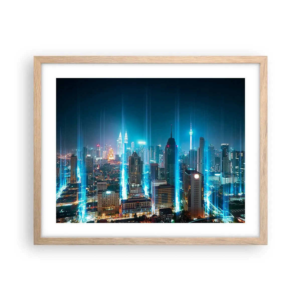 Poster in cornice rovere chiaro - Da Berlino al cielo - 50x40 cm