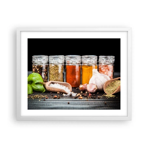 Poster in cornice bianca - Perché la vita abbia sapore - 50x40 cm