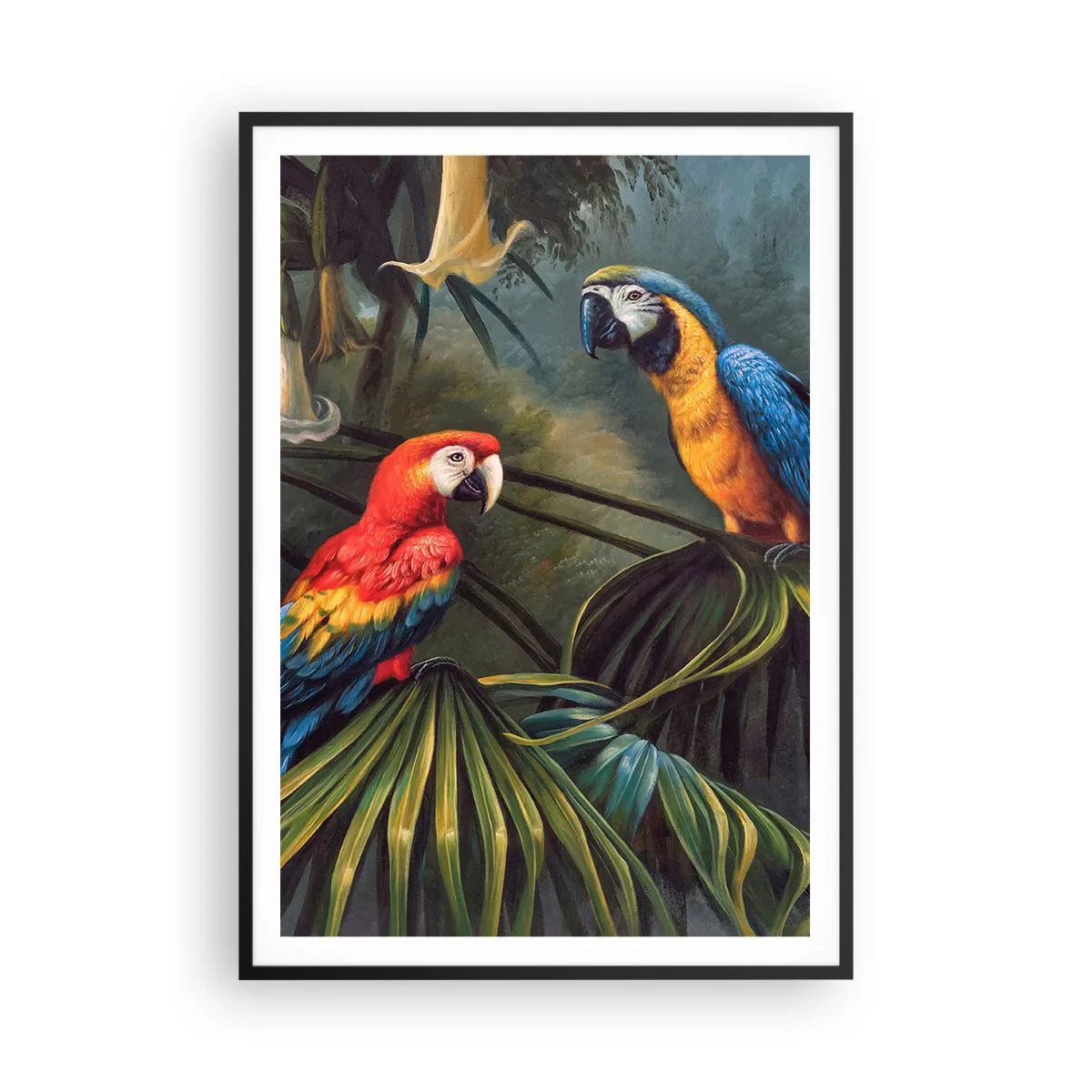 Poster in cornice nera - Romanticità ai tropici - 70x100 cm