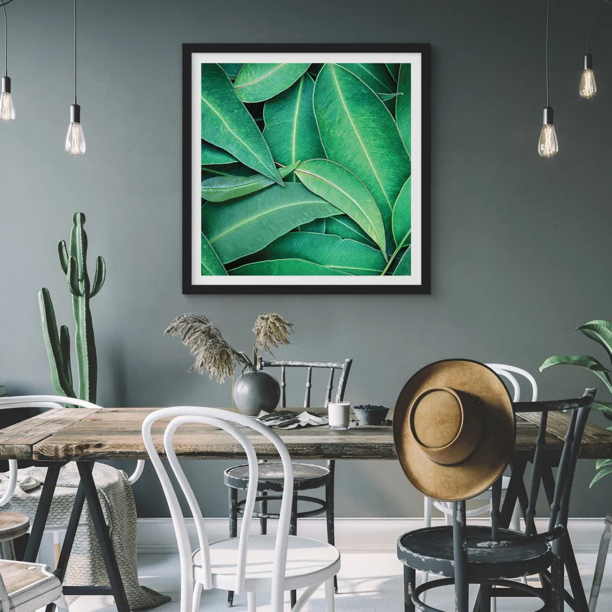 Poster in cornice nera - Succosi e freschi - 60x60 cm