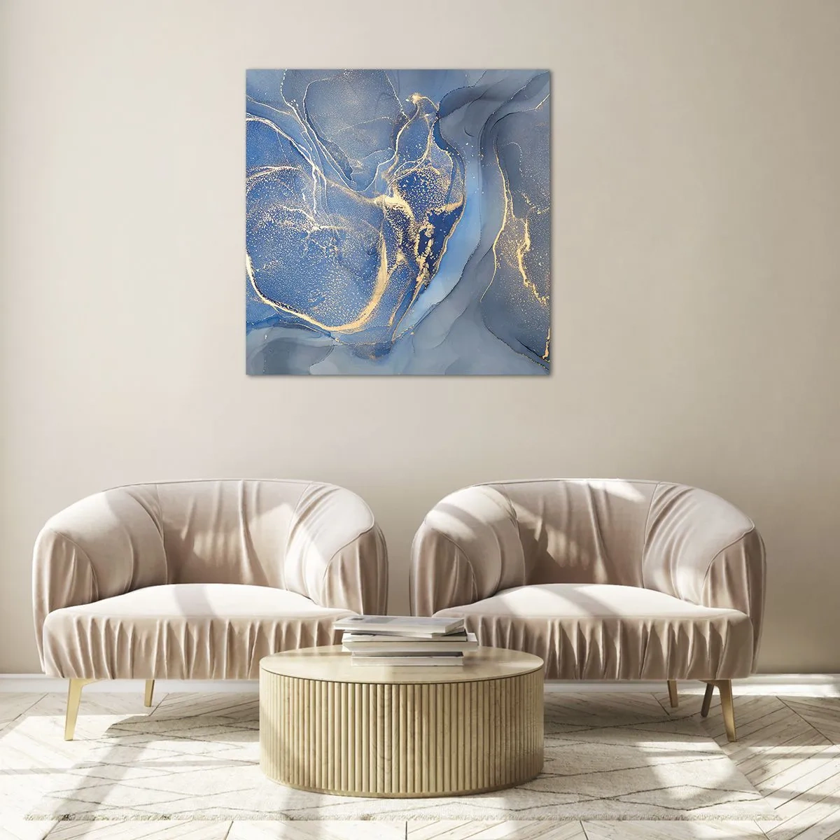 Quadro su vetro - Polvere d'oro - 40x40 cm