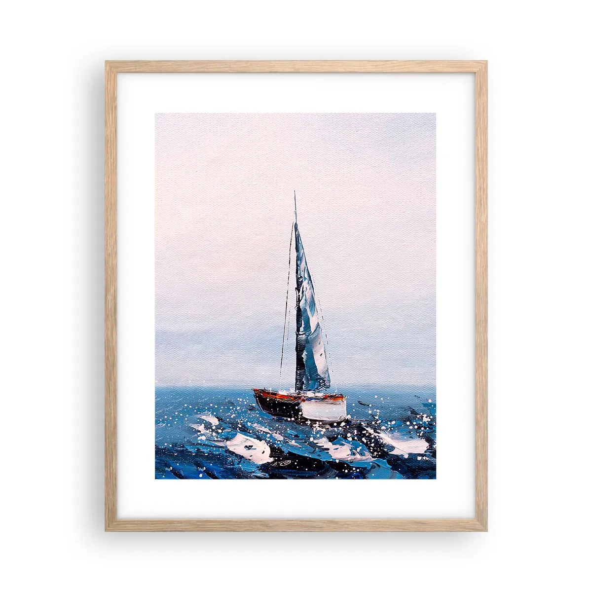 Poster in cornice rovere chiaro - Fratellanza nel vento - 40x50 cm