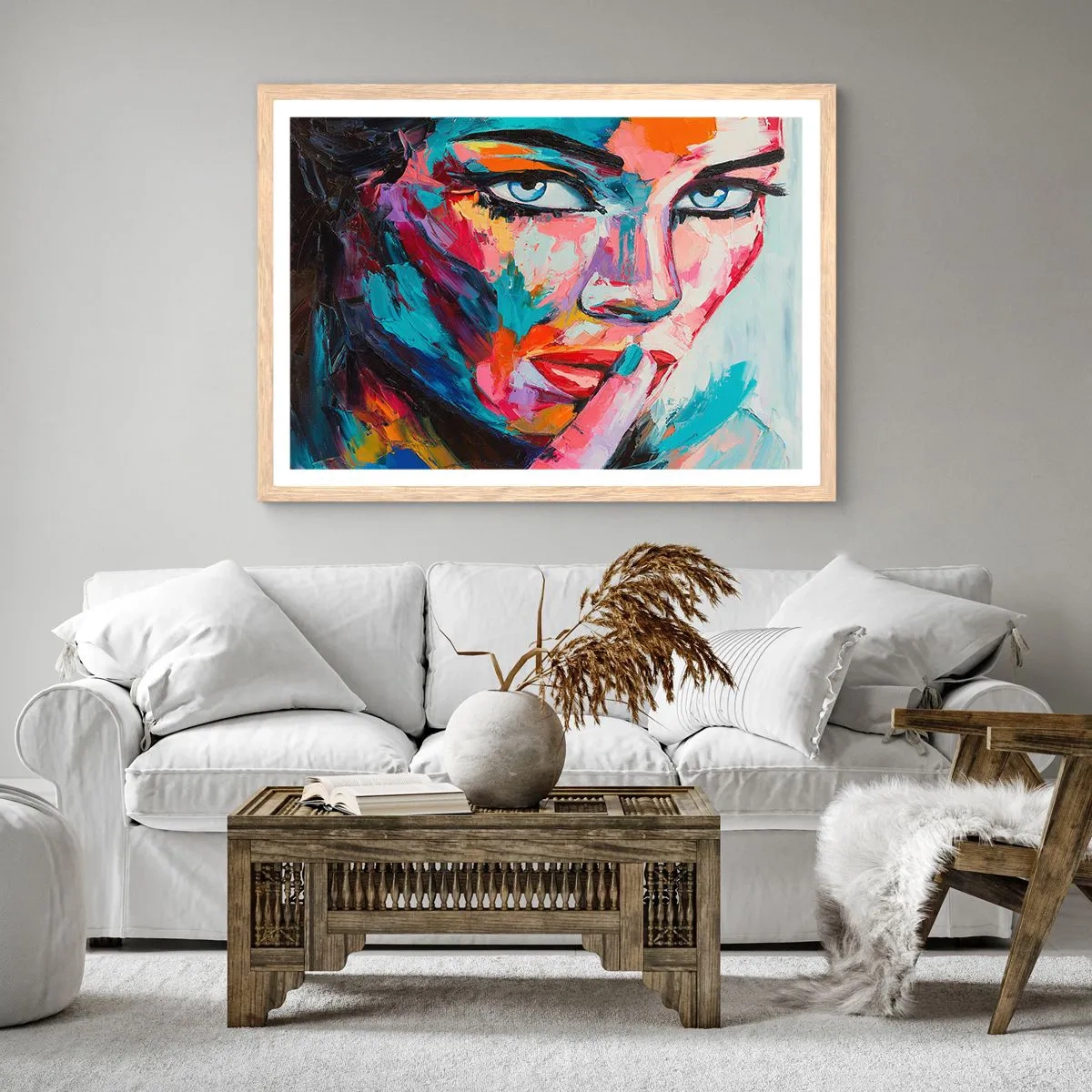 Poster in cornice rovere chiaro - Il nostro primo segreto - 91x61 cm