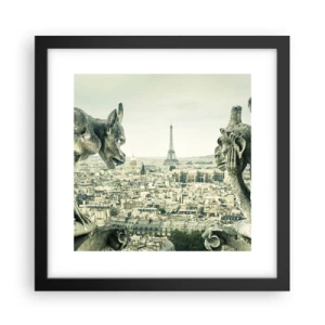 Poster in cornice nera - Chiacchierate parigine - 30x30 cm