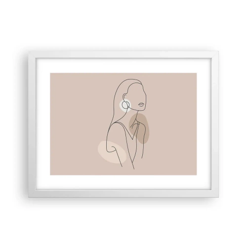 Poster in cornice bianca - Icona di giovinezza - 40x30 cm