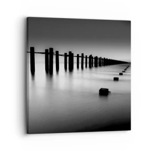 Quadro su tela - Stampe su Tela - Lontananza grigia nella nebbia - 30x30 cm