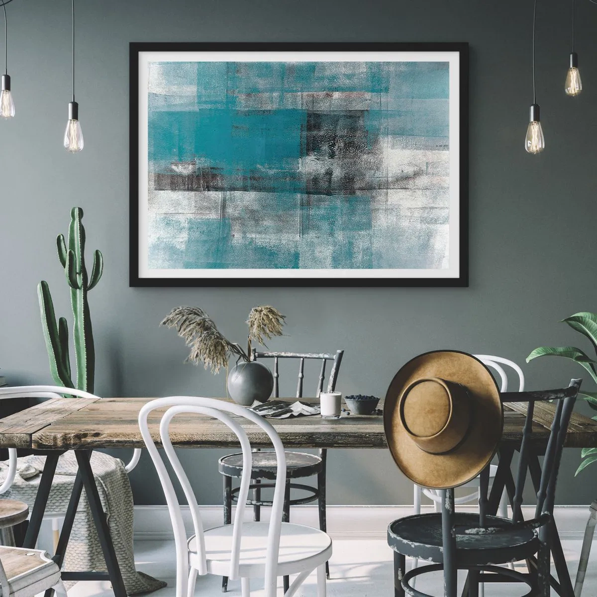 Poster in cornice nera - Acqua e aria - 40x30 cm